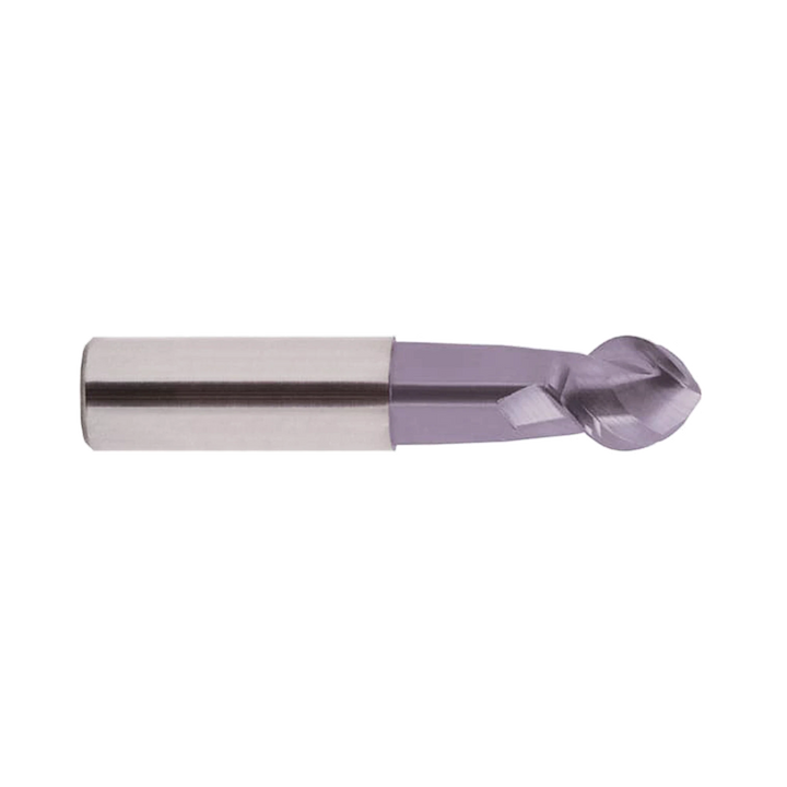 (EG910) Alu-Power Carbide 2Flute Ball Nose End Mill, Plain Shank (TiCN Coated)