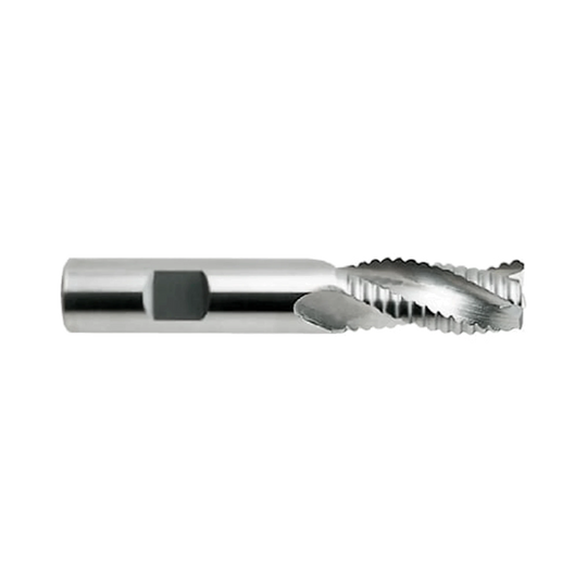 (E5742) Alu-Power Carbide 3Flute Roughing End Mill, Long Length, Plain Shank