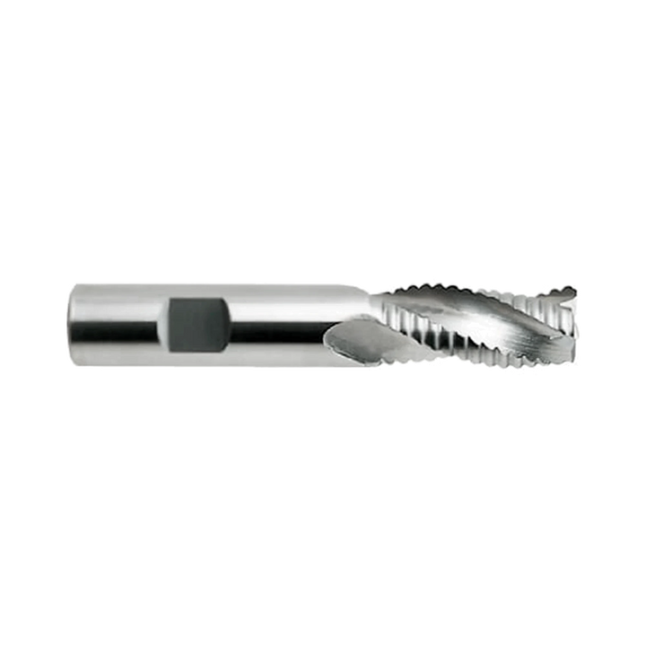 (E5742) Alu-Power Carbide 3Flute Roughing End Mill, Long Length, Plain Shank