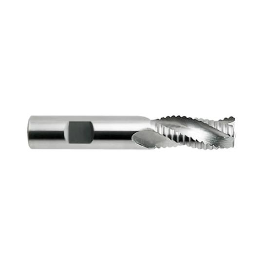 (E5742) Alu-Power Carbide 3Flute Roughing End Mill, Long Length, Plain Shank