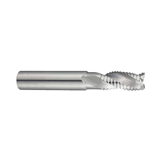 (E5E39) Alu-Power Carbide 3Flute Roughing End Mill, Regular Length, Flat Shank