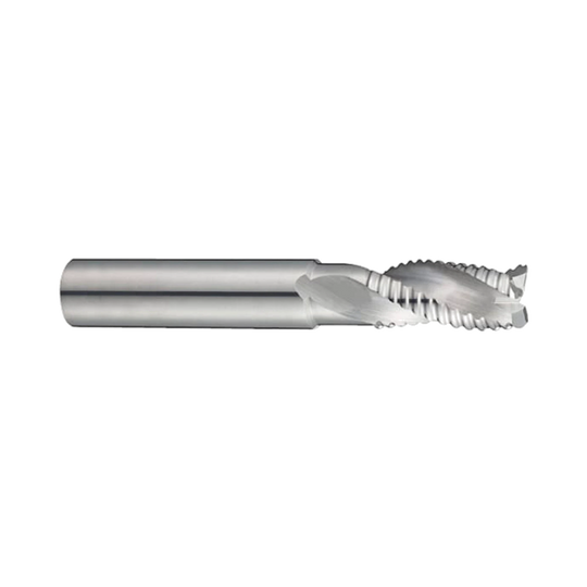 (E5E39) Alu-Power Carbide 3Flute Roughing End Mill, Regular Length, Flat Shank
