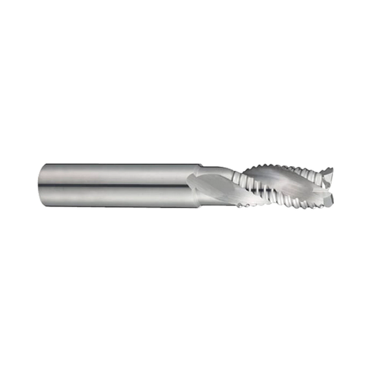 (E5E39) Alu-Power Carbide 3Flute Roughing End Mill, Regular Length, Flat Shank