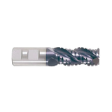 (EP922) Alu-Power Carbide, HSS-PM 3Flute Roughing End Mill. Short Length, Plain Shank (TiAlN Coated)