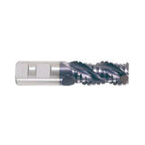 (EP923) Alu-Power Carbide, HSS-PM 3Flute Roughing End Mill. Short Length, Flat Shank (TiAlN Coated)