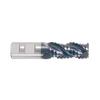 (EP923) Alu-Power Carbide, HSS-PM 3Flute Roughing End Mill. Short Length, Flat Shank (TiAlN Coated)