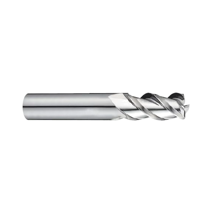 (E5E51) Alu-Power Carbide 3Flute Corner Radius End Mill, Long Length, Plain Shank