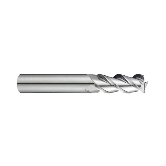 (E5E49) Alu-Power Carbide 3Flute End Mill, Long Length, Plain Shank