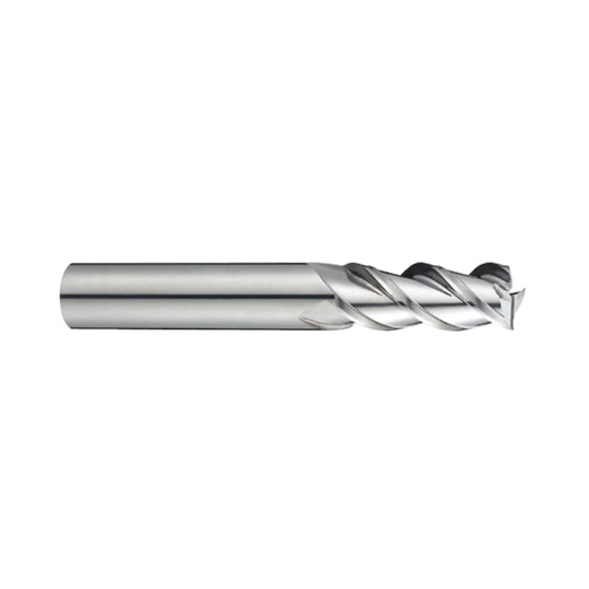 (E5E49) Alu-Power Carbide 3Flute End Mill, Long Length, Plain Shank