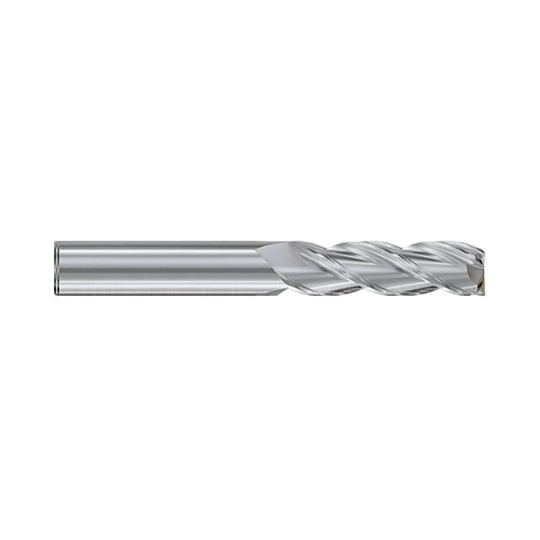 (E5H24) Alu-Power HPC Carbide, 3Flute Corner Radius End Mill Regular/Long Length, Plain Shank