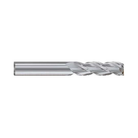 (E5H24) Alu-Power HPC Carbide, 3Flute Corner Radius End Mill Regular/Long Length, Plain Shank