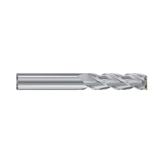 (E5H24) Alu-Power HPC Carbide, 3Flute Corner Radius End Mill Regular/Long Length, Plain Shank