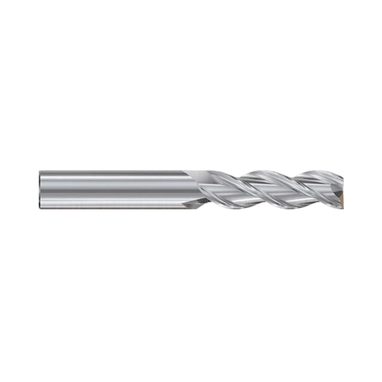 (E5H22) Alu-Power HPC Carbide, 3Flute End Mill Regular/Long Length, Plain Shank