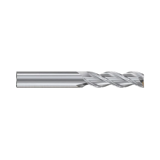(E5H23) Alu-Power HPC Carbide, 3Flute End Mill Extended Neck/Long Length, Plain Shank