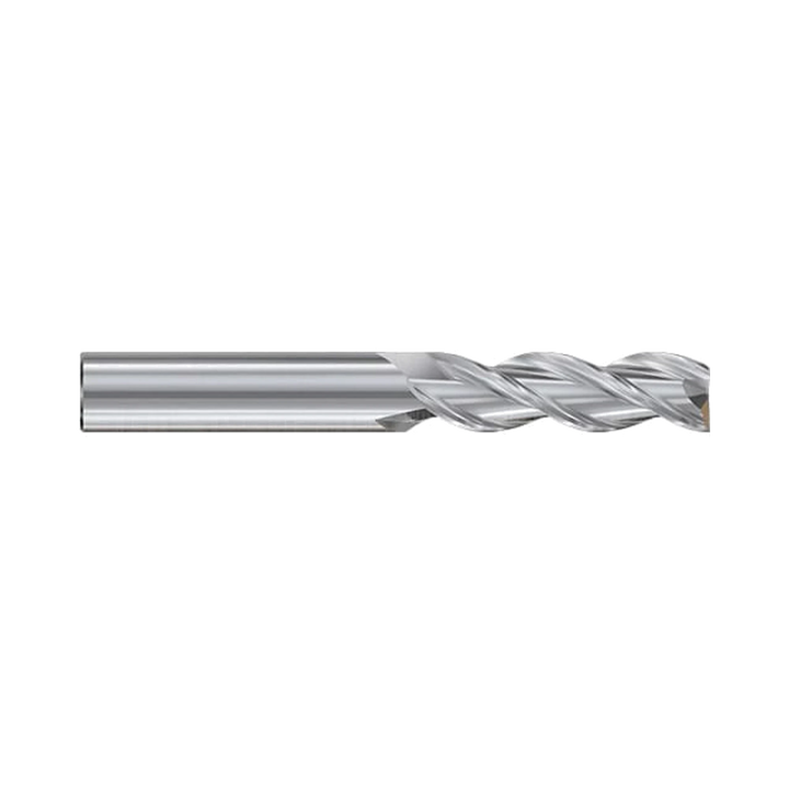 (E5H23) Alu-Power HPC Carbide, 3Flute End Mill Extended Neck/Long Length, Plain Shank