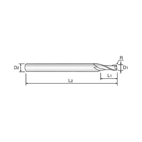 CARBIDE, 2 FLUTE CORNER RADIUS (SEMD99)