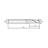(SGED31) CRX S, 2Flute End Mill for Copper (Diamond Coated)