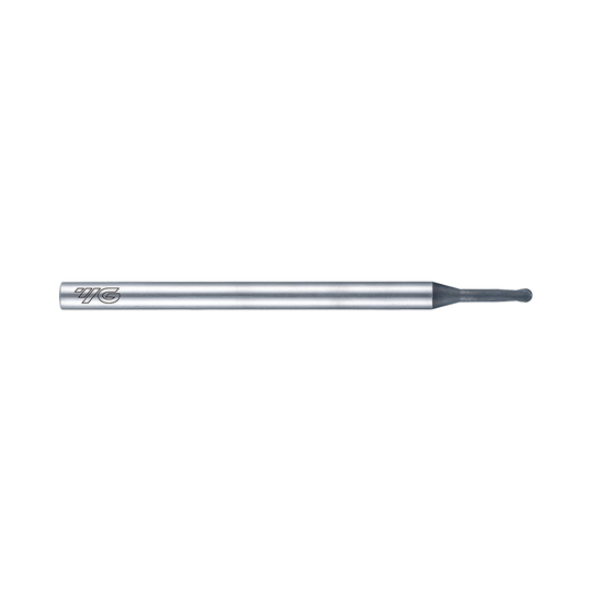 (EI997) D-Power Carbide 2Flute Ball Nose End Mill, Miniature Neck for Graphite (Diamond Coated)