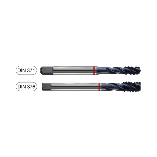 (TY313) HSS-E (M35) Metric Spiral Flute for Hardened Steel (TiAlN Coated)