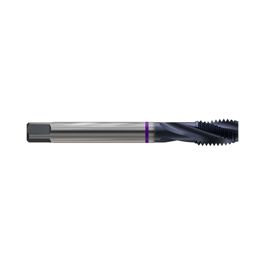 (TZ903) HSS-PM, Metric Spiral Flute for Titanium (TiAlN Coated)