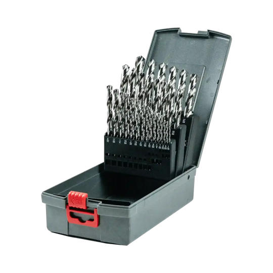 HSS(M2) Split Point Bright Finished Drill Set 1~13MM  0.5 STEP 25PCS. (D1165)