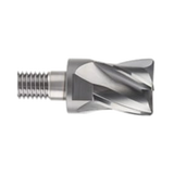 (XSEME01) i-Smart 4G Mill, Modular Head, 4Flute Multiple Helix Corner Radius End Mill