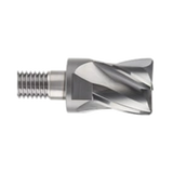 (XSEME01) i-Smart 4G Mill, Modular Head, 4Flute Multiple Helix Corner Radius End Mill