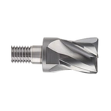 (XSEME01) i-Smart 4G Mill, Modular Head, 4Flute Multiple Helix Corner Radius End Mill