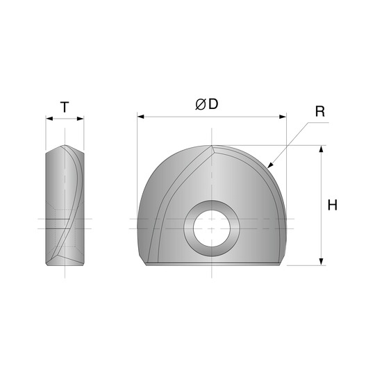 i-Xmill Ball Insert for Graphite End Mill (XMB110D)