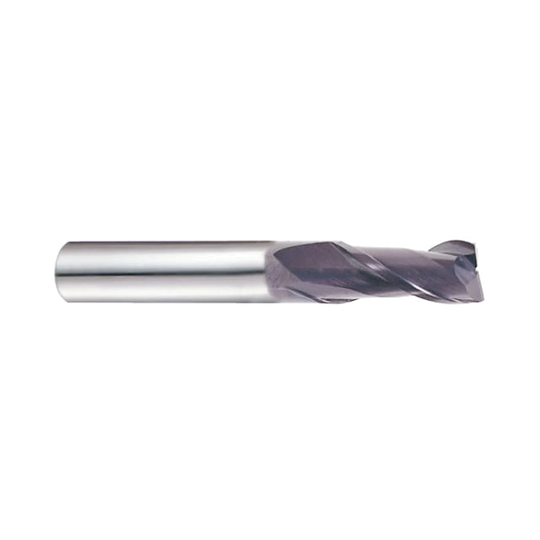 (EH911) Jet-Power Carbide 2Flute End Mill, Short Length for Stainless/Titanium, Plain Shank
