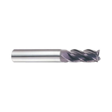 (EH913) Jet-Power Carbide 4Flute End Mill, Short Length for Stainless/Titanium, Plain Shank