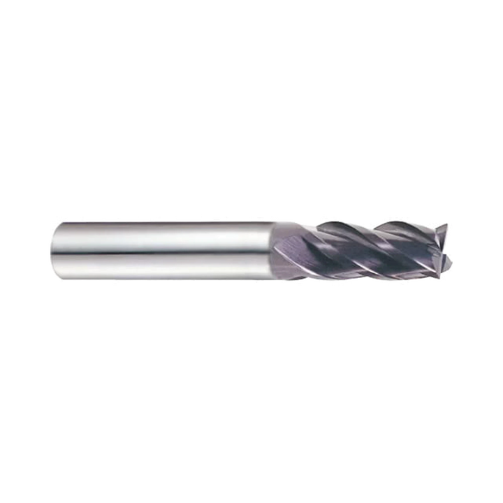 (EH913) Jet-Power Carbide 4Flute End Mill, Short Length for Stainless/Titanium, Plain Shank