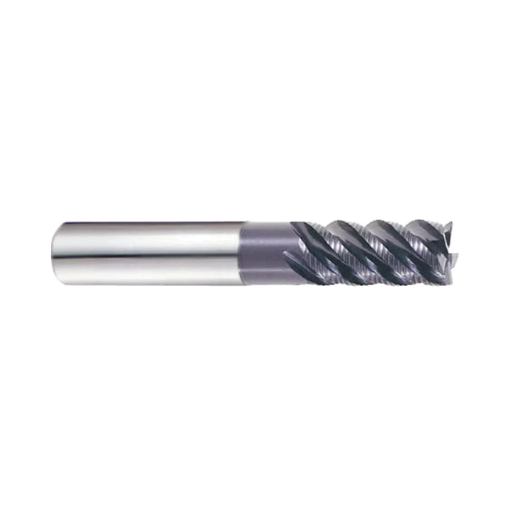 (EH942) Jet-Power Carbide Multi Flute Roughing End Mill, Long Length for Stainless/Titanium, Flat Shank