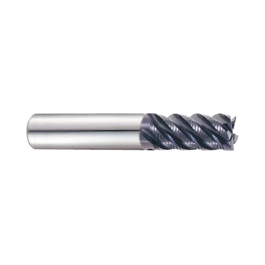 (EH919) Jet-Power Carbide Multi Flute Roughing End Mill, Long Length for Stainless/Titanium, Plain Shank