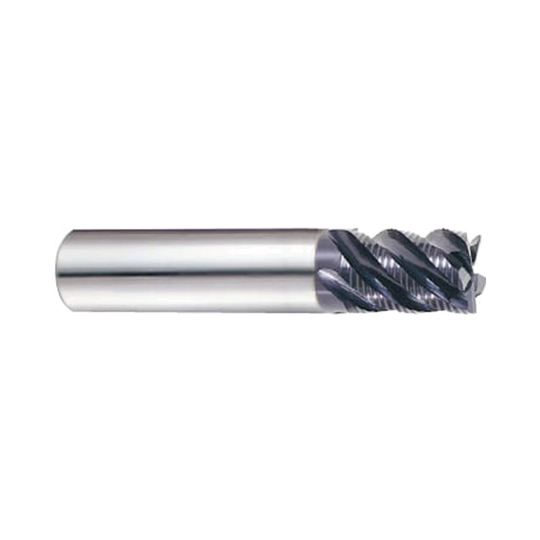 (EH917) Jet-Power Carbide Multi Flute Roughing End Mill, Short Length for Stainless/Titanium, Plain Shank