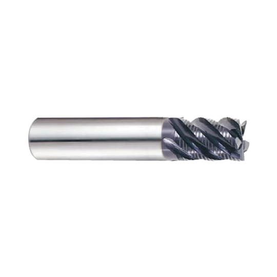 (EH917) Jet-Power Carbide Multi Flute Roughing End Mill, Short Length for Stainless/Titanium, Plain Shank