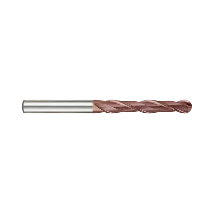 (G9455) K-2 Carbide, 2Flute Ball Nose End Mill, Extra Long Length