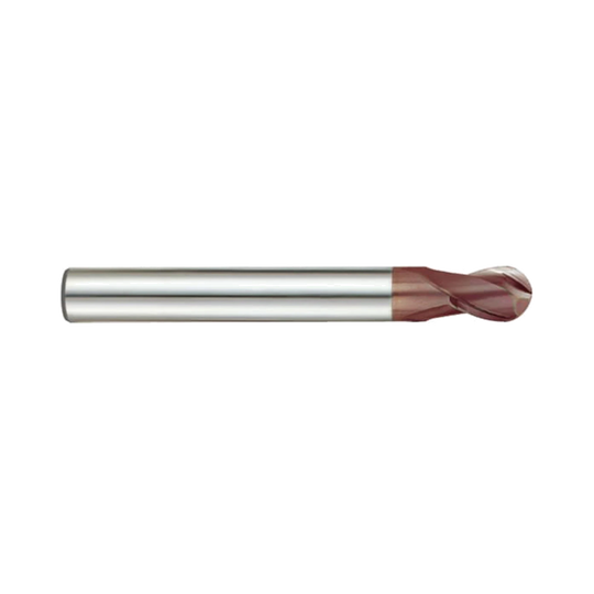 (G9454) K-2 Carbide, 2Flute Ball Nose End Mill, Long Reach