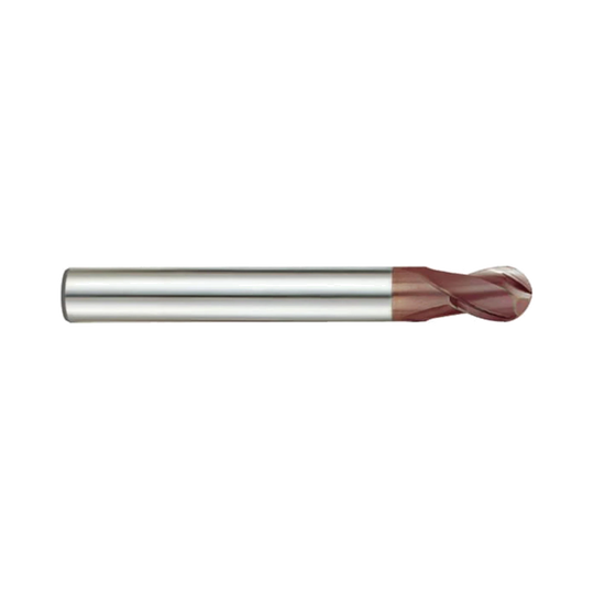 (G9454) K-2 Carbide, 2Flute Ball Nose End Mill, Long Reach
