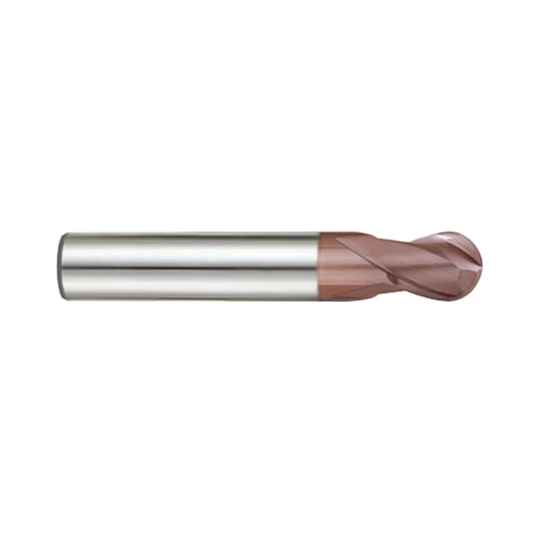 (G9A70) K-2 Carbide, 2Flute Ball Nose End Mill, Short Length