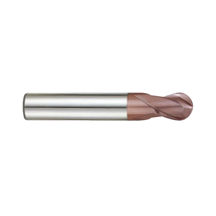 (G9A70) K-2 Carbide, 2Flute Ball Nose End Mill, Short Length