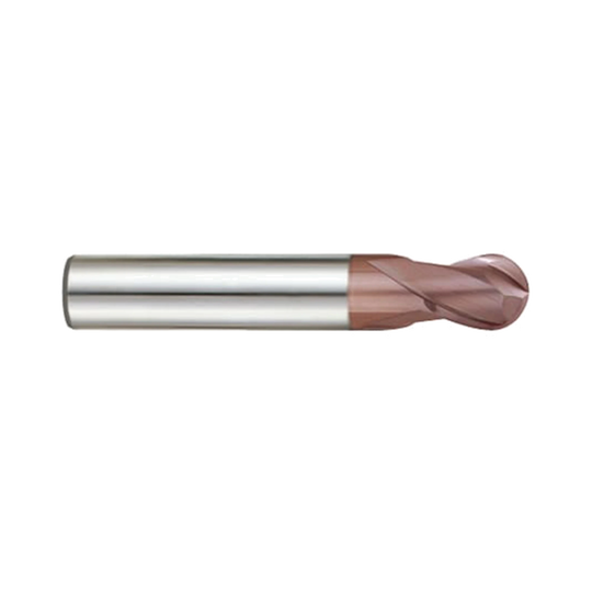 (G9A70) K-2 Carbide, 2Flute Ball Nose End Mill, Short Length