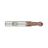 (G9438) K-2 Carbide, 2Flute Ball Nose End Mill, Long Length, Flat Shank