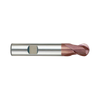 (G9437) K-2 Carbide, 2Flute Ball Nose End Mill, Short Length, Flat Shank
