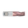 (G9553) K-2 Carbide, 3Flute End Mill, Short Length throw Away, Flat Shank