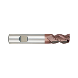 (G9447) K-2 Carbide, 3Flute End Mill, Long Length, Flat Shank (45° Helix)