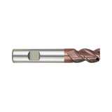 (G9447) K-2 Carbide, 3Flute End Mill, Long Length, Flat Shank (45° Helix)