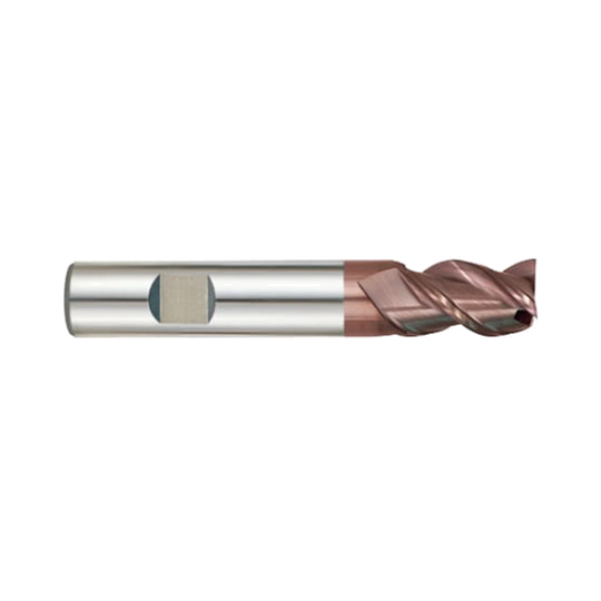(G9G49) K-2 Carbide, 3Flute End Mill, Long Length with Chamfer 45° Helix Angle
