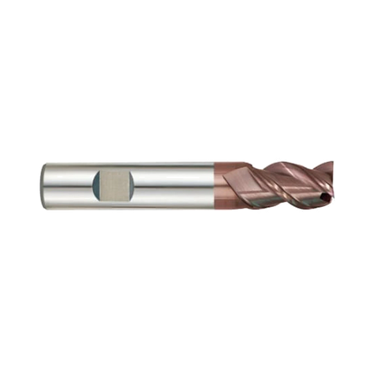 (G9G49) K-2 Carbide, 3Flute End Mill, Long Length with Chamfer 45° Helix Angle