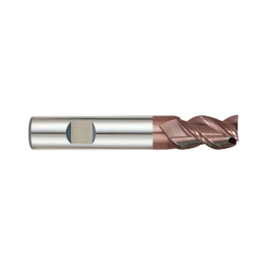 (G9G49) K-2 Carbide, 3Flute End Mill, Long Length with Chamfer 45° Helix Angle